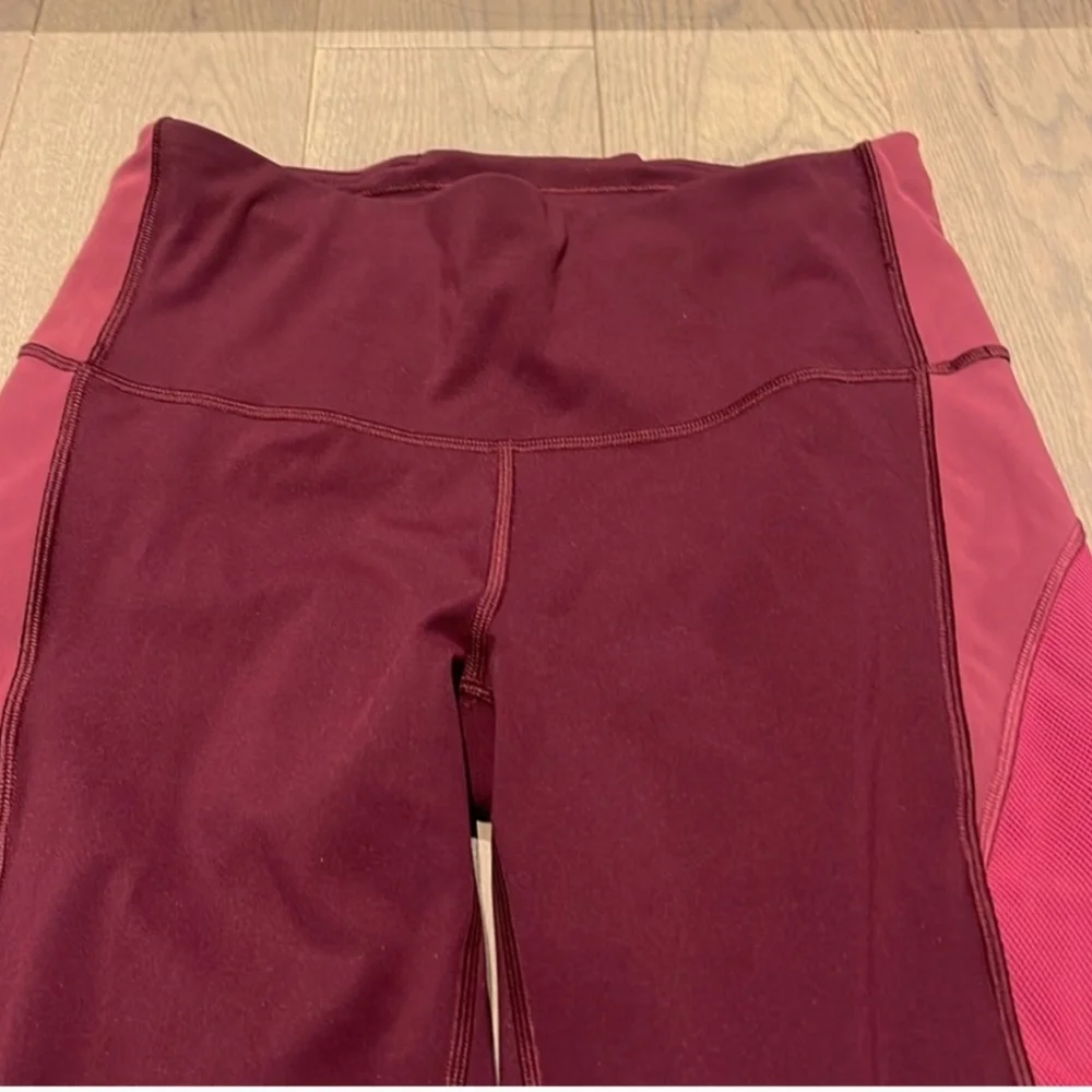 LULULEMON BERRY COLOR ME OMBRE CROPPED LEGGINGS SIZE 8